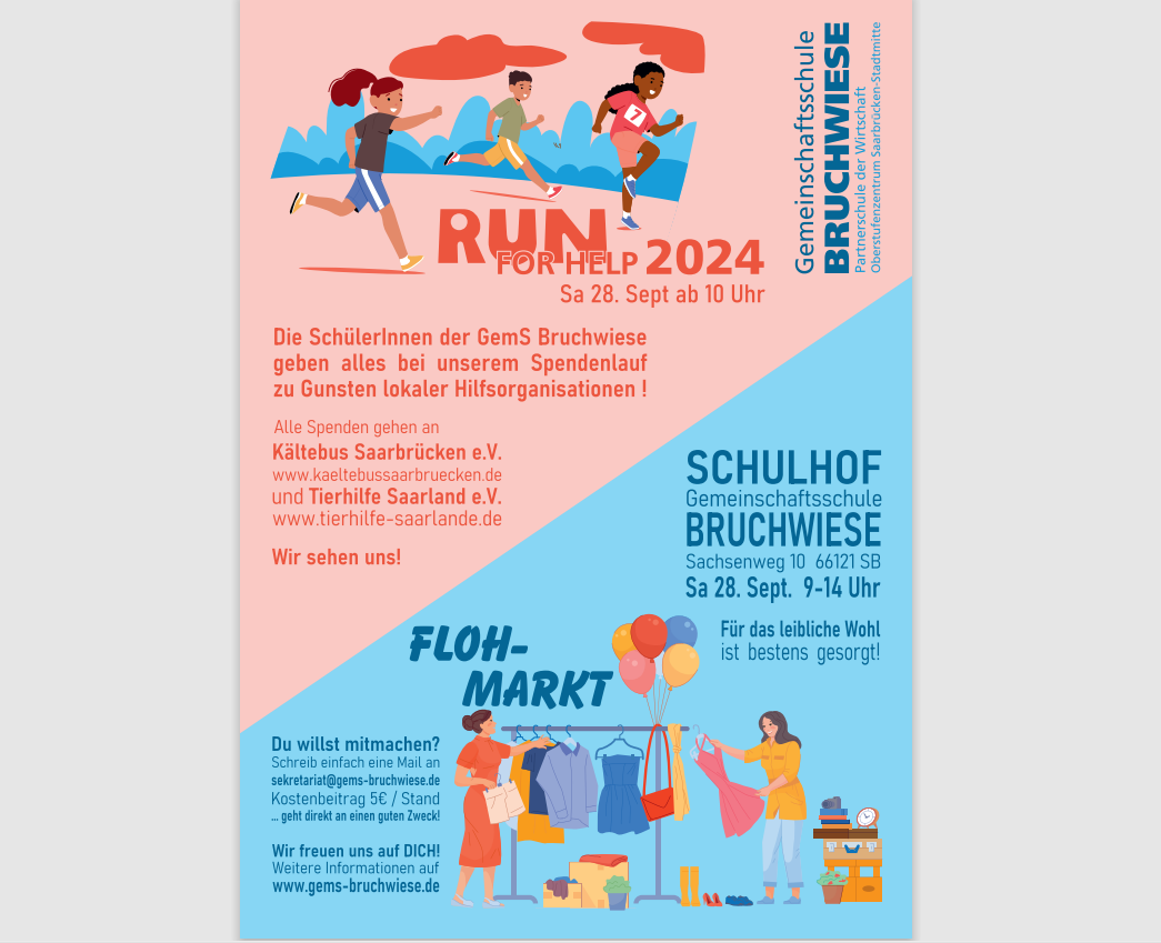 Flyer Run for Help und Flohmarkt 2